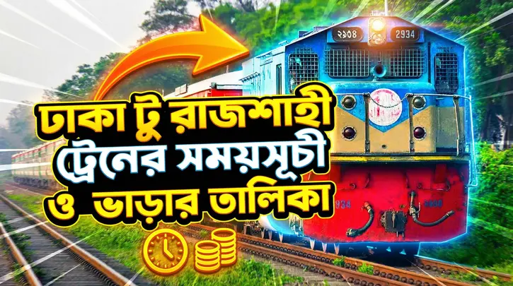ঢাকা টু রাজশাহী ট্রেনের সময়সূচী ও ভাড়ার তালিকা